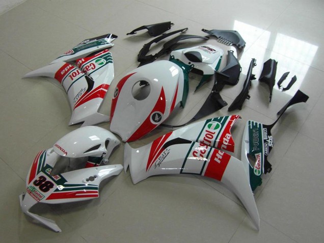 2012-2016 Honda CBR1000RR Motorcycle Fairings - White Red Green Castrol 38