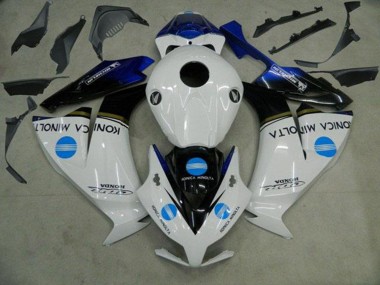 Cheap 2012-2016 Honda CBR1000RR Motorcycle Fairings - White Blue Glossy Black Konica Minolta