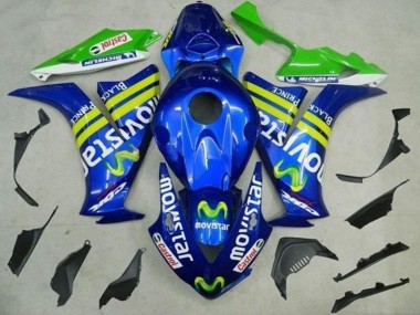 Cheap 2012-2016 Honda CBR1000RR Motorcycle Fairings - Blue Yellow Green MoviStar Castrol