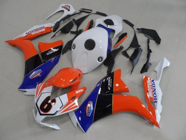 Cheap 2012-2016 Honda CBR1000RR Motorcycle Fairings - White Blue Orange Glossy Black TT Legends 6