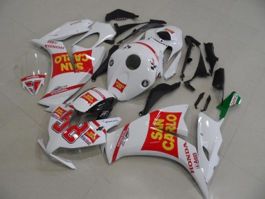 Cheap 2012-2016 Honda CBR1000RR Motorcycle Fairing - White Red Yellow San Carlo
