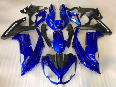 Cheap 2012-2016 Kawasaki EX650 Motorcycle Fairings - Blue Matte Black