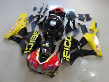 Cheap 2013-2023 Honda CBR600RR Motorcycle Fairings - Yellow Red Glossy Black Geico