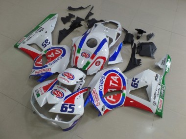Cheap 2013-2023 Honda CBR600RR Motorcycle Fairings - White Red Blue Pata 65