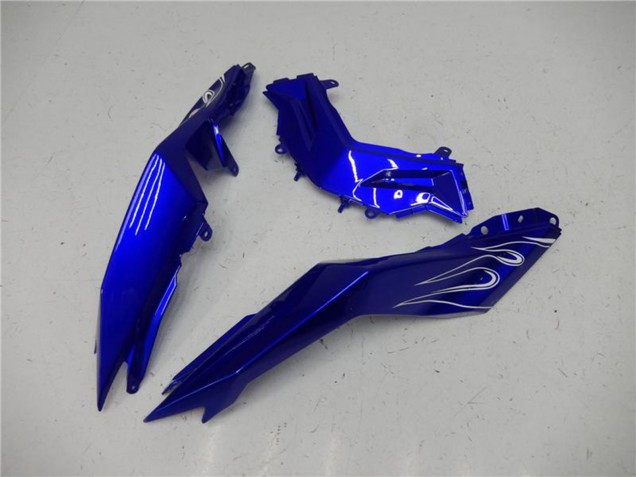 2013-2024 Kawasaki Ninja 300 EX300R Motorcycle Fairings - Blue Black White Flame