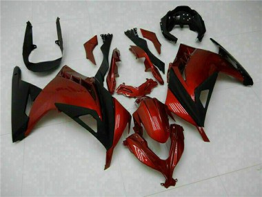 Cheap 2013-2024 Kawasaki Ninja 300 EX300R Motorcycle Fairings - Red Black