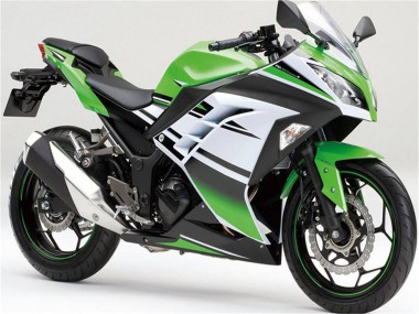 Cheap 2013-2024 Kawasaki Ninja 300 EX300R Motorcycle Fairings - Green White Black Stripe
