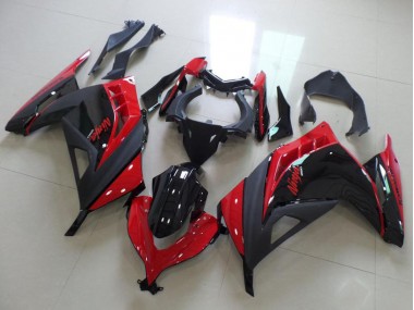 Cheap 2013-2018 Kawasaki ZX300R Motorcycle Fairings - Red Glossy Black Matte Black