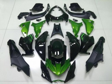 Cheap 2013-2018 Kawasaki Z800 Motorcycle Fairing - Green Glossy Black