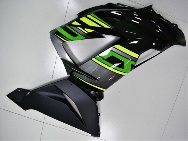 2013-2018 Kawasaki ZX6R Motorcycle Fairings - Green Yellow Glossy Black Matte Black