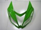 2013-2018 Kawasaki ZX6R Motorcycle Fairings - Green White Glossy Black