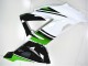 2013-2018 Kawasaki ZX6R Motorcycle Fairings - Green White Glossy Black