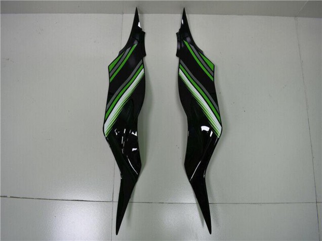 2013-2018 Kawasaki ZX6R Bike Fairings - Green Glossy Black