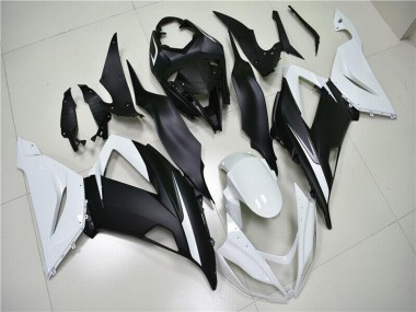 Cheap 2013-2018 Kawasaki ZX6R Abs Fairings - White Matte Black