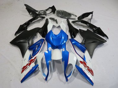 Cheap 2015-2016 BMW S1000RR Motorcycle Fairing - White Blue Matte Black