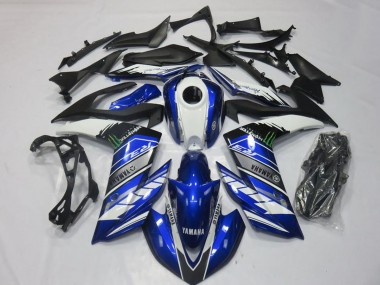 Cheap 2015-2018 Yamaha YZF R3 Motorcycle Fairings - Blue White Black Green Monster