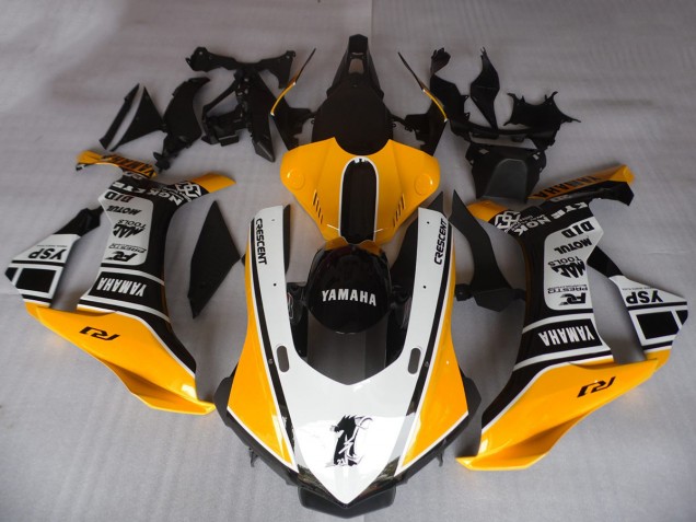 2015-2019 Yamaha YZF R1 Motorcycle Fairings - Orange White Black Motul YSP