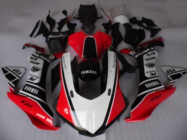 Cheap 2015-2019 Yamaha YZF R1 Motorcycle Fairings - White Red Black Motul YSP