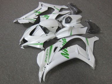 Cheap 2016-2020 Kawasaki ZX10R Motorcycle Fairing - Pearl White Green