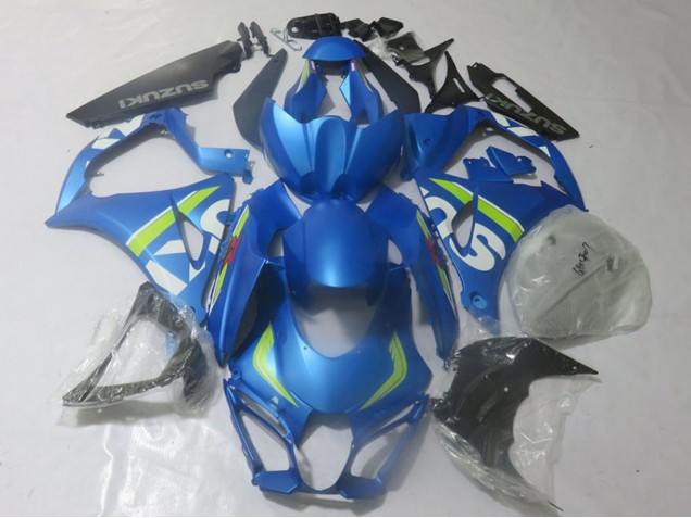 2017-2024 Suzuki GSXR 1000 Motorcycle Fairings - Blue Lime Green White