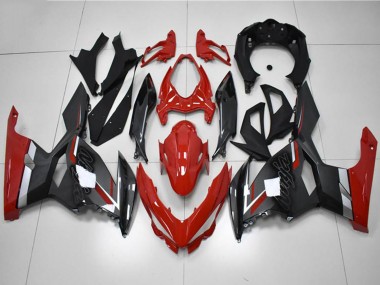 Cheap 2018-2024 Kawasaki EX400 Motorcycle Fairings - Red Grey Black