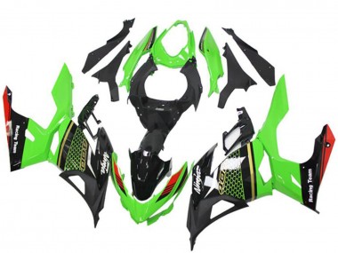 Cheap 2018-2024 Kawasaki EX400 Motorcycle Fairings - Green Red Black Honeycomb