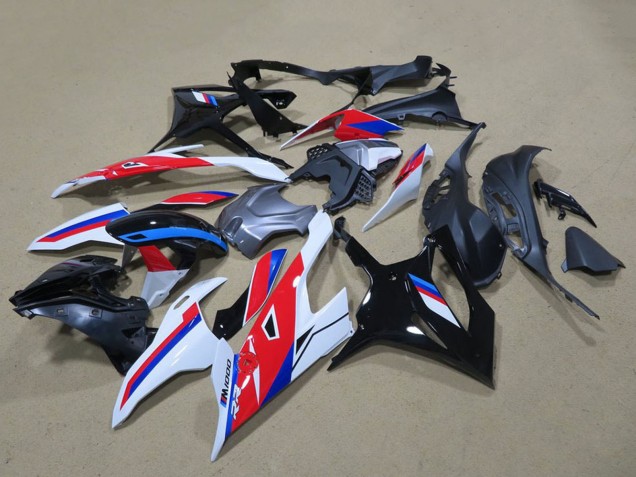 2019-2022 BMW S1000RR Motorcycle Fairing - Black White Red Blue