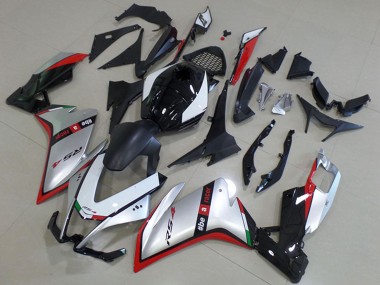 Cheap 2012-2018 Aprilia RS4 50 125 Motorcycle Fairing - Silver Red Glossy Black
