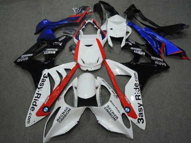 Cheap 2009-2014 BMW S1000RR Motorcycle Fairings - White Red Blue Glossy Black Becker Carbon