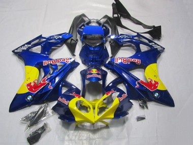 Cheap 2009-2014 BMW S1000RR Motorcycle Fairings - Blue Yellow Red Bull