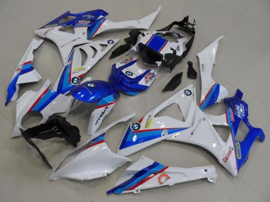 Cheap 2009-2014 BMW S1000RR Motorcycle Fairings - White Red Blue Castrol Pirelli
