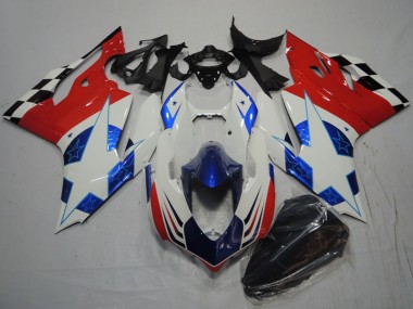 Cheap 2011-2014 Ducati 1199 Motorcycle Fairings - White Blue Red Black