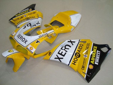 Cheap 1993-2005 Ducati 748 916 996 996S Motorcycle Fairings - White Yellow Glossy Black Xerox