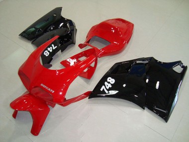 Cheap 1993-2005 Ducati 748 Motorcycle Fairings - Red Glossy Black