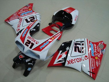 Cheap 1993-2005 Ducati 748 916 996 996S Motorcycle Fairings - White Red Glossy Black Valsir Xerox 21