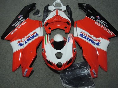 Cheap 2003-2004 Ducati 749 999 Motorcycle Fairings - White Red Glossy Black Parts Unlimited