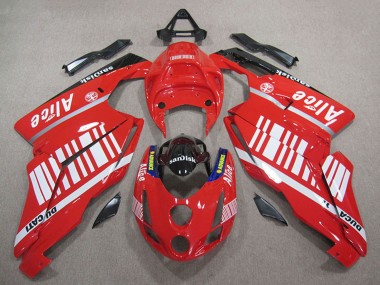Cheap 2005-2006 Ducati 749 999 Motorcycle Fairings - Red White Glossy Black Alice Sandisk