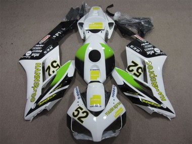 Cheap 2004-2005 Honda CBR1000RR Motorcycle Fairings - White Yellow Green Glossy Black Hannspree 52