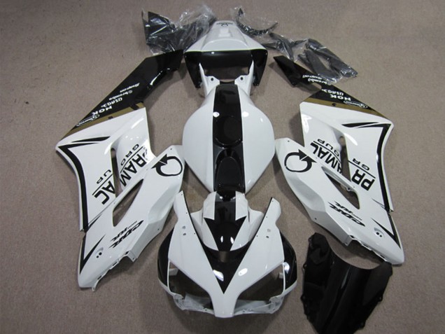 2004-2005 Honda CBR1000RR Motorcycle Fairings - White Glossy Black Pramac