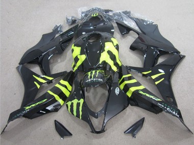 Cheap 2004-2005 Honda CBR1000RR Motorcycle Fairings - Glossy Black Yellow Monster