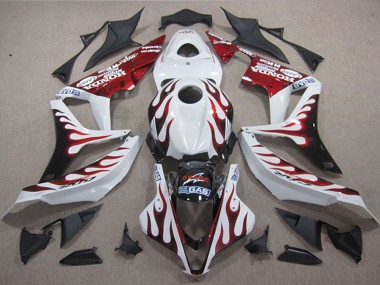 Cheap 2004-2005 Honda CBR1000RR Motorcycle Fairings - White Red Glossy Black Flame SHARK