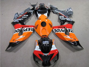 Cheap 2006-2007 Honda CBR1000RR Motorcycle Fairings Kits - Orange White Red Glossy Black Repsol