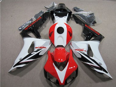 Cheap 2006-2007 Honda CBR1000RR Motorcycle Fairings - White Red Glossy Black Fireblade
