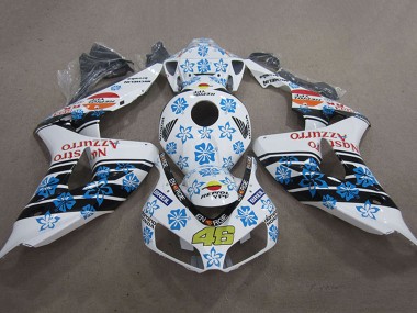 Cheap 2006-2007 Honda CBR1000RR Motorcycle Fairings - White Light Blue Glossy Black Red Nastro Azzurro Repsol 46
