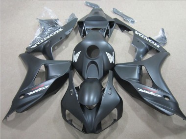 Cheap 2006-2007 Honda CBR1000RR Motorcycle Fairings - Matte Black White Decal