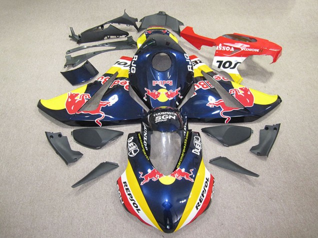 2008-2011 Honda CBR1000RR Motorcycle Fairings - Dark Blue Yellow Red Repsol Red Bull