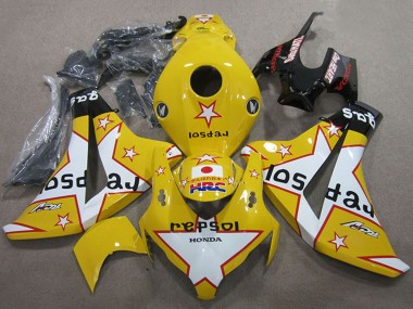 Cheap 2008-2011 Honda CBR1000RR Motorcycle Fairings - Yellow White Glossy Black Star Repsol HRC