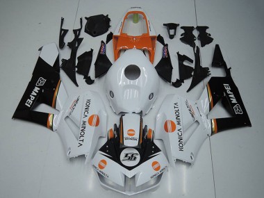Cheap 2012-2016 Honda CBR1000RR Motorcycle Fairings - White Orange Glossy Black Konica Minolta 56