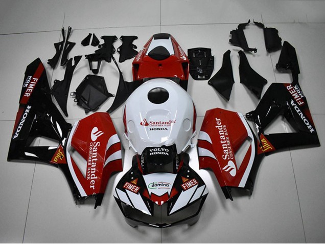 2012-2016 Honda CBR1000RR Motorcycle Fairings - White Red Glossy Black Santander