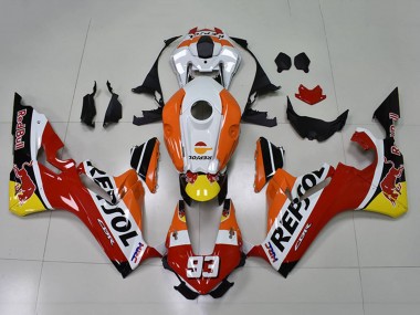 Cheap 2017-2023 Honda CBR1000RR Motorcycle Fairings - Orange White Red Glossy Black Repsol Red Bull 93